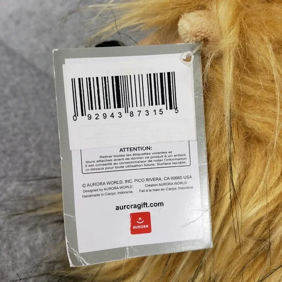 Aurora World Toots the Hedgehog Plush 6" Shaggy Golden Fur Stuffed Animal NWT - Picture 12 of 12